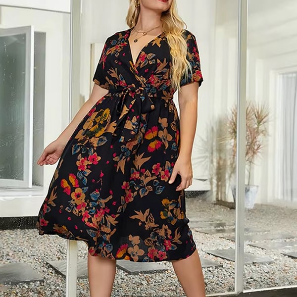 Robe Fluide Fleurie Grande Taille