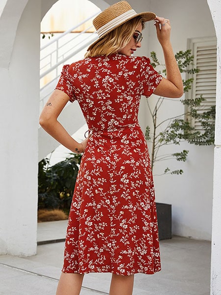 Robe Midi Chic Fleurie Princesse Fleurie - Main Image