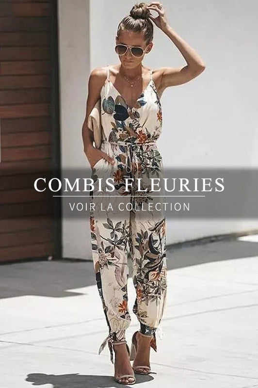 Combishort et combinaison fleurie