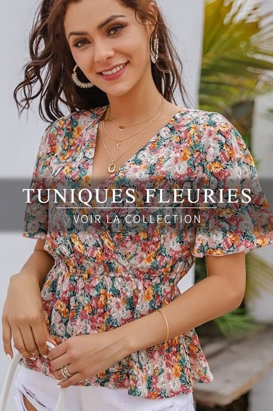 Blouse et tunique fleurie