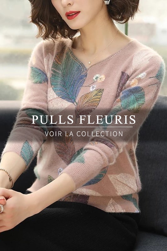 Pull et Gilet Fleuri Femme