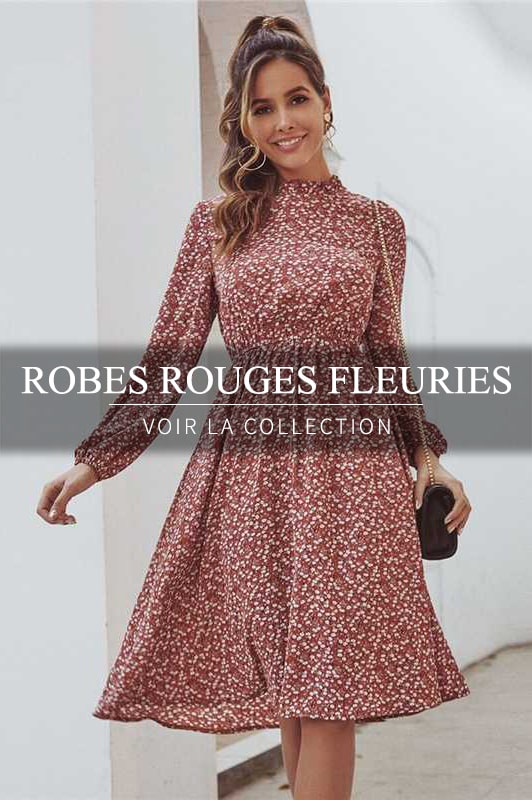 Robe Rouge Fleurie