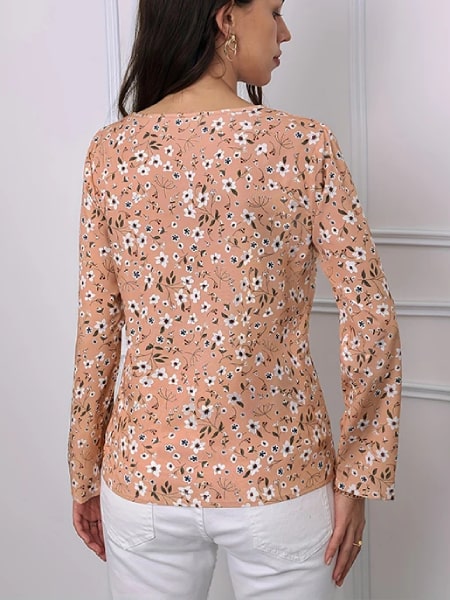 blouse chemisier imprimée fleurie