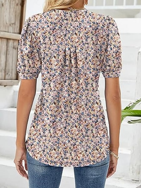 Blouse fleurie champêtre