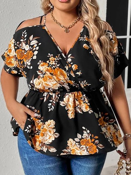 Blouse fleurie grande taille