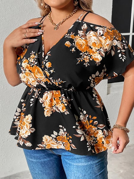 Blouse fleurie grande taille