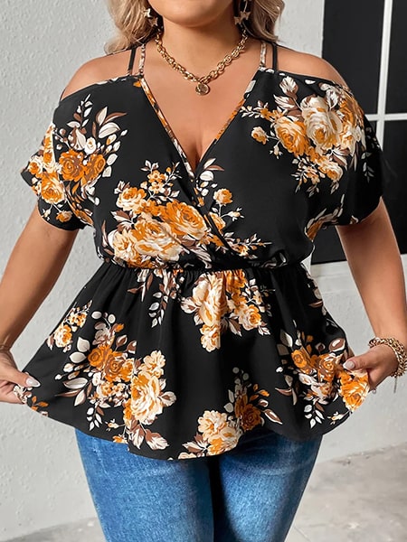 Blouse fleurie grande taille