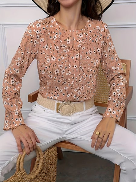 blouse fleurs chemisier