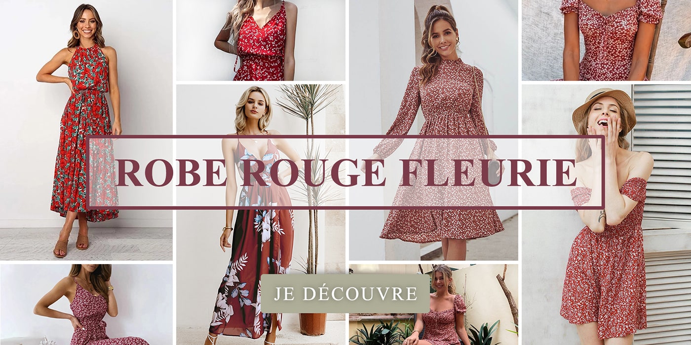 Collection robe fleurie rouge