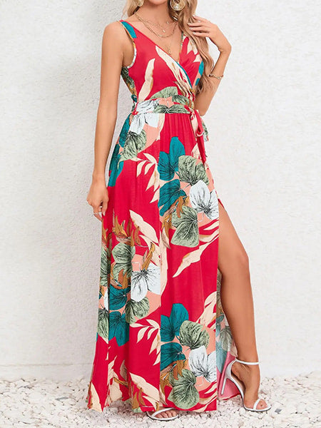 Robe longue fleurie femme