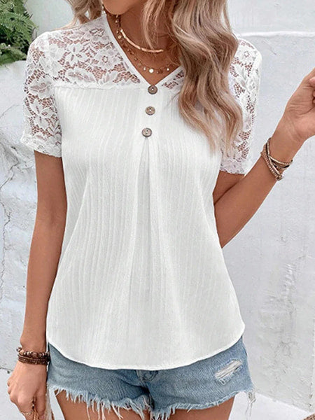 blouse blanche fleurie