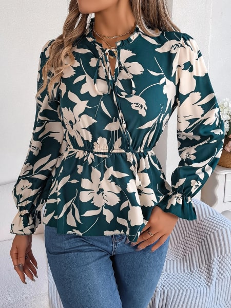 blouse femme grosses fleurs