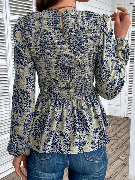 blouse grosses fleurs femme