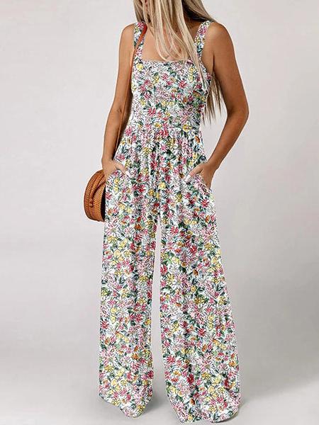 combinaison ample fleurie