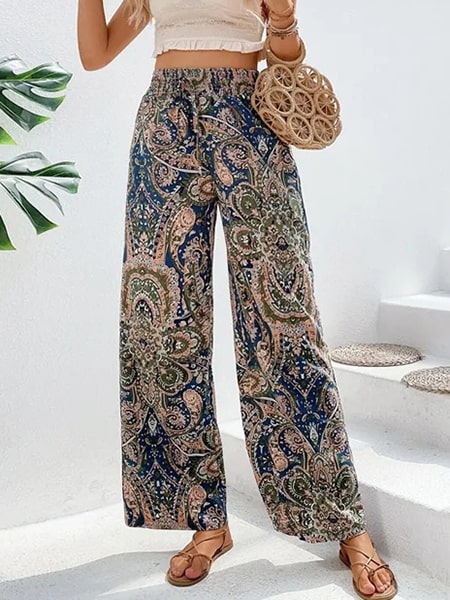 pantalon fleuri chic