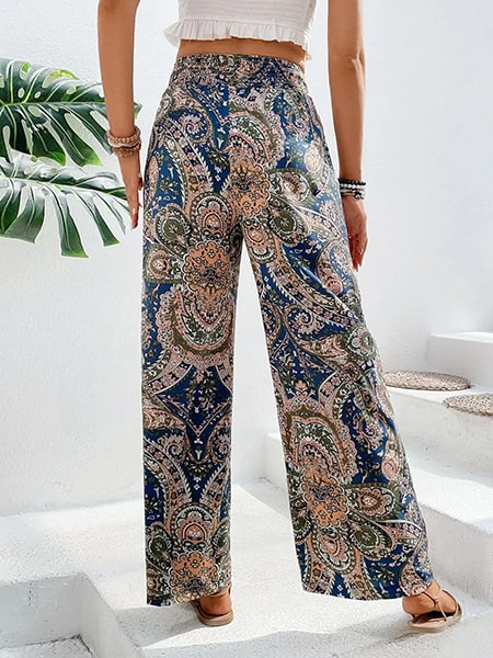 pantalon fleuri chic