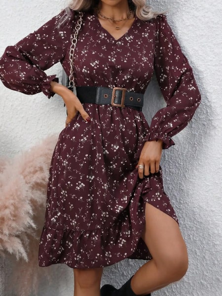 robe courte fleurie chic