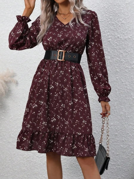 robe courte fleurie chic