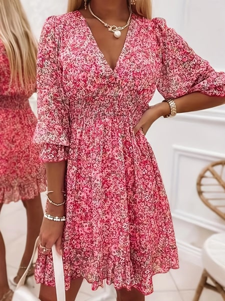 robe courte style champêtre