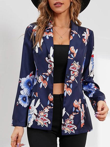 veste blazer femme fleurie