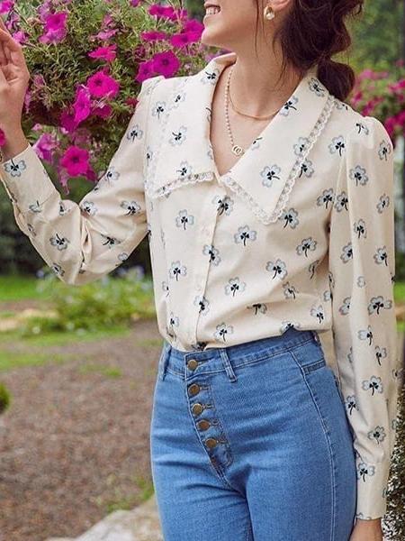 Blouse Fleurie Vintage