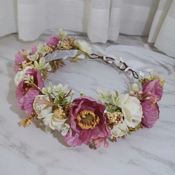 couronne de fleurs demoiselle d'honneur