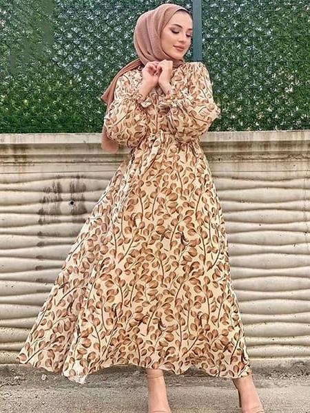 Robe fleurie longue hijab