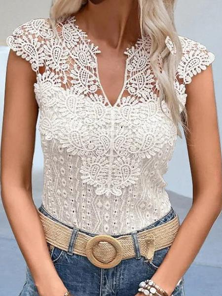 blouse fleurie blanche volants