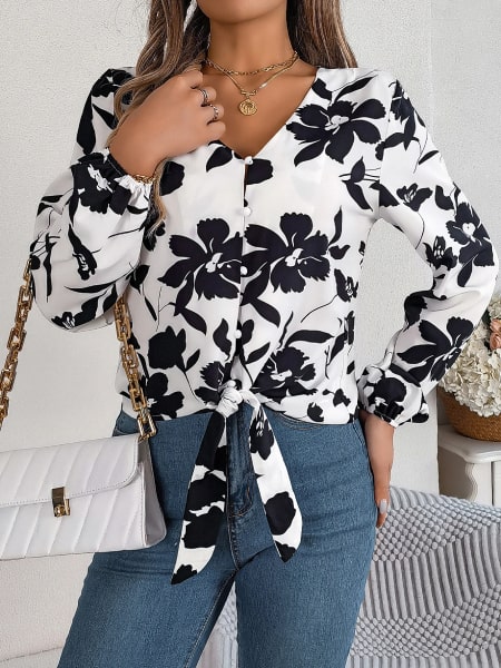 blouse bohème fleurs