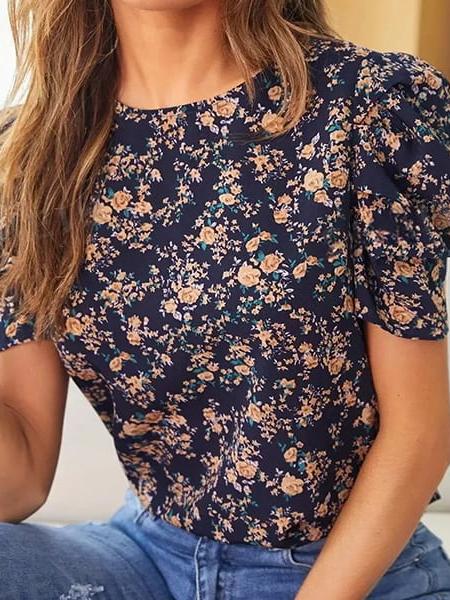 blouse à fleurs élégante