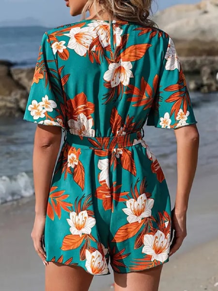 combinaison femme imprimé fleuri