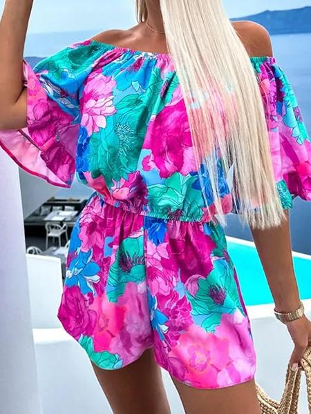 combishort fleurie col bateau