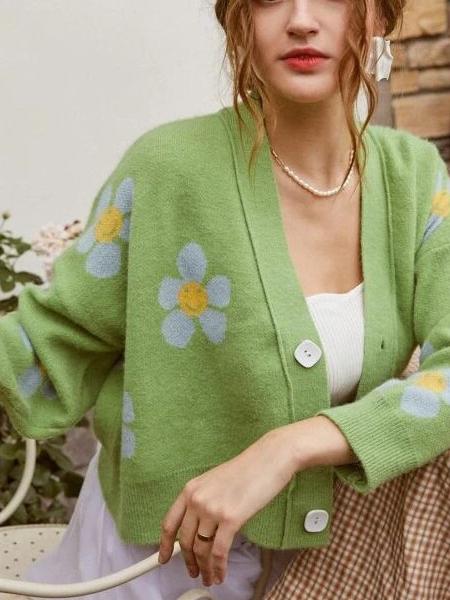 gilet fleuri oversize