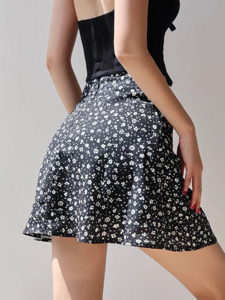 jupe femme courte fleurie