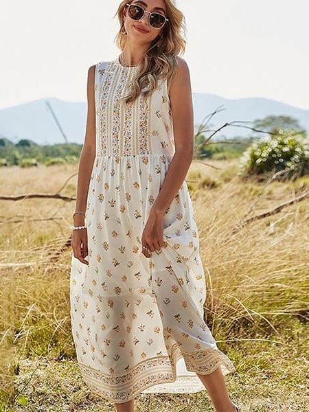 robe fleurie longue et ample