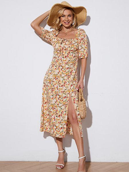 robe fleurie chic mariage