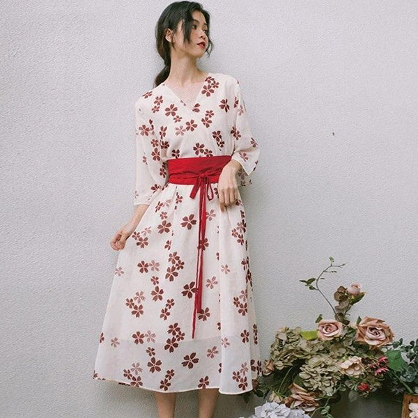 robe fleurie coréenne