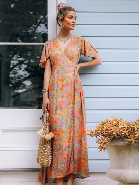 robe fleurie style gitane