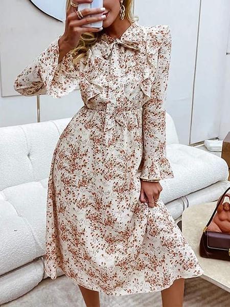 robe nœud bowknot fleurie