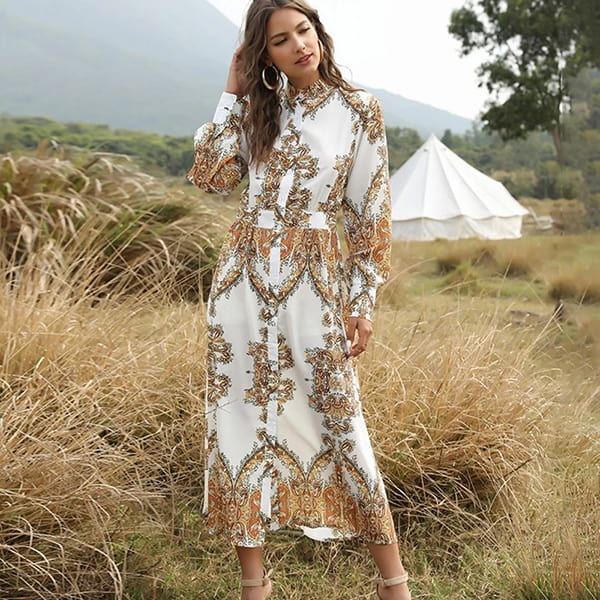 robe fleurie style oriental