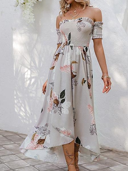 robe longue bustier fleurie style bohème